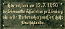 Erinnerungstafel an die Gründung der KG Eilenburg